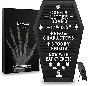 Nomnu Black Coffin Letter Board