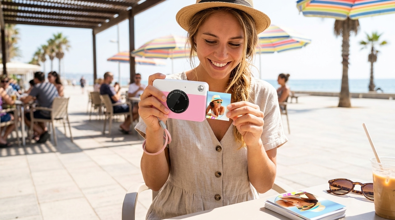 KODAK Instant Print Digital Camera styled in a home setting