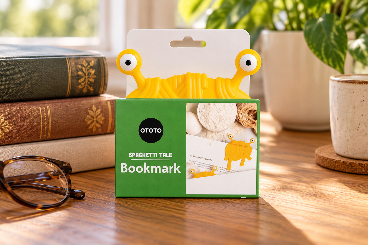 OTOTO Spaghetti Tale Bookmark styled in a home setting