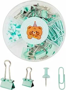 Mint Green Desk Clip & Tack Set