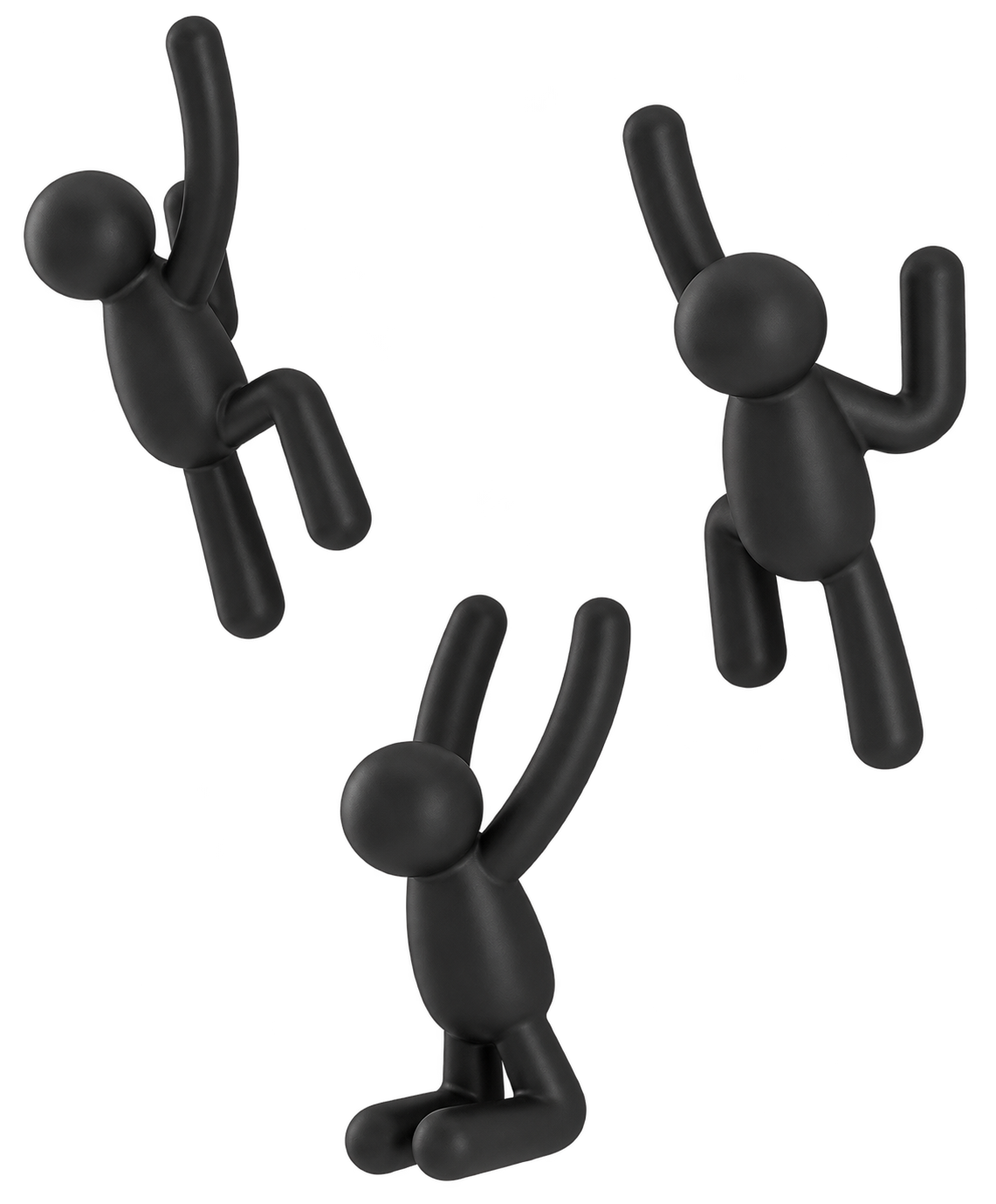 Umbra Buddy Wall Hooks - Black, Set of 3